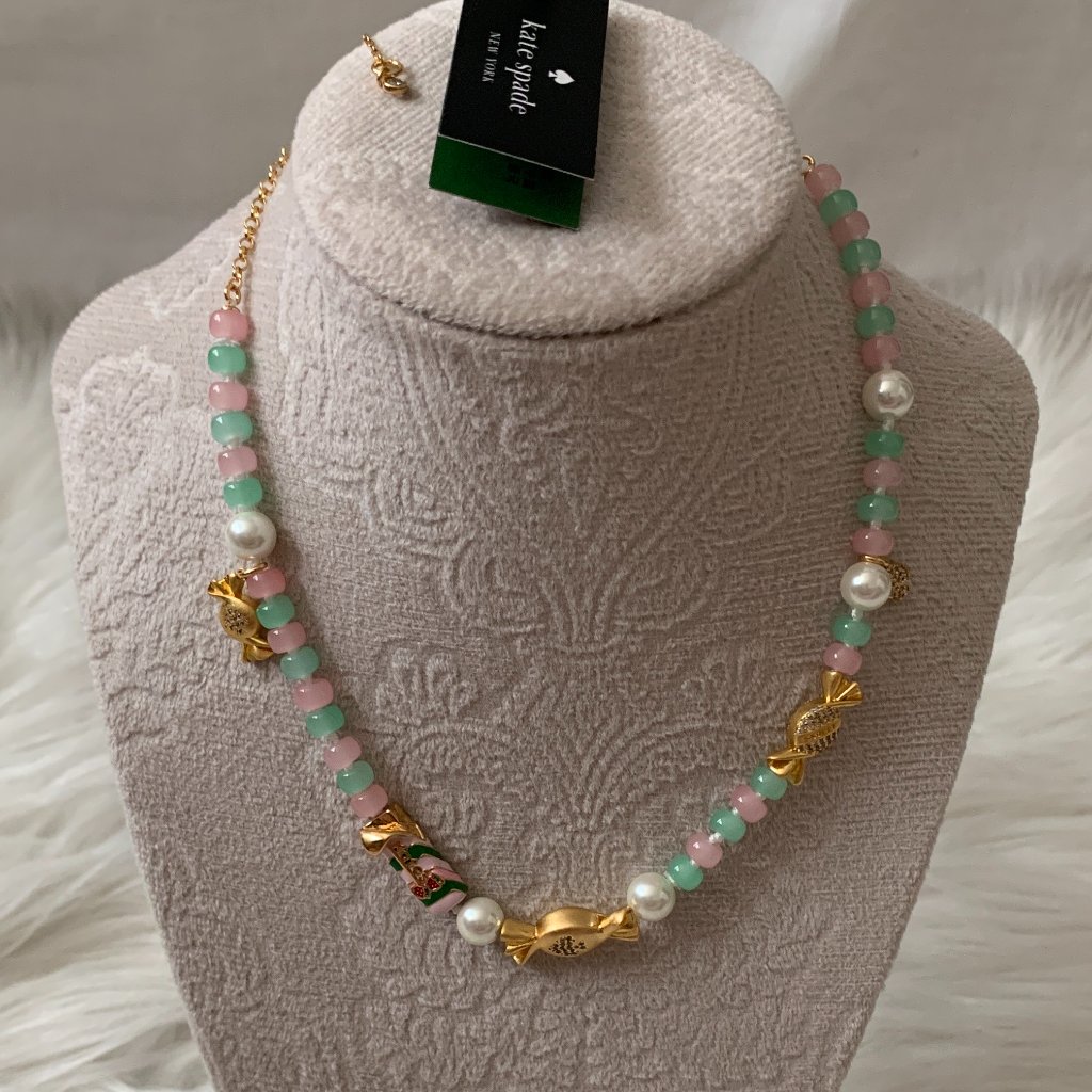 Kate Spade Treat Yourself Candy Charm Necklace In Gold 100$